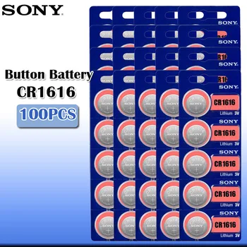 

100Pcs sony 1616 3V 100% Original Lithium Battery For car key watch remote control toy ECR1616 GPCR1616 Button Battery coin