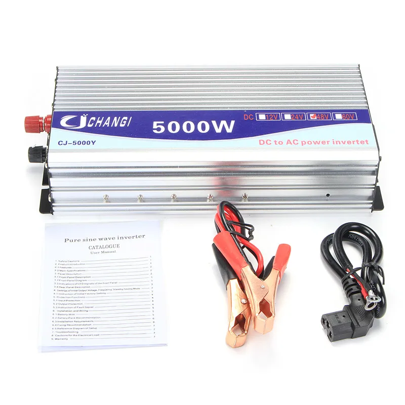 Inversor do Carro Pico de Onda Conversor + Display 5000w 10000w Senoidal Modificada Tensão Transformador Inversor Lcd 12v - 24v 48v 220v tensão transformador inversor conversor + display lcd