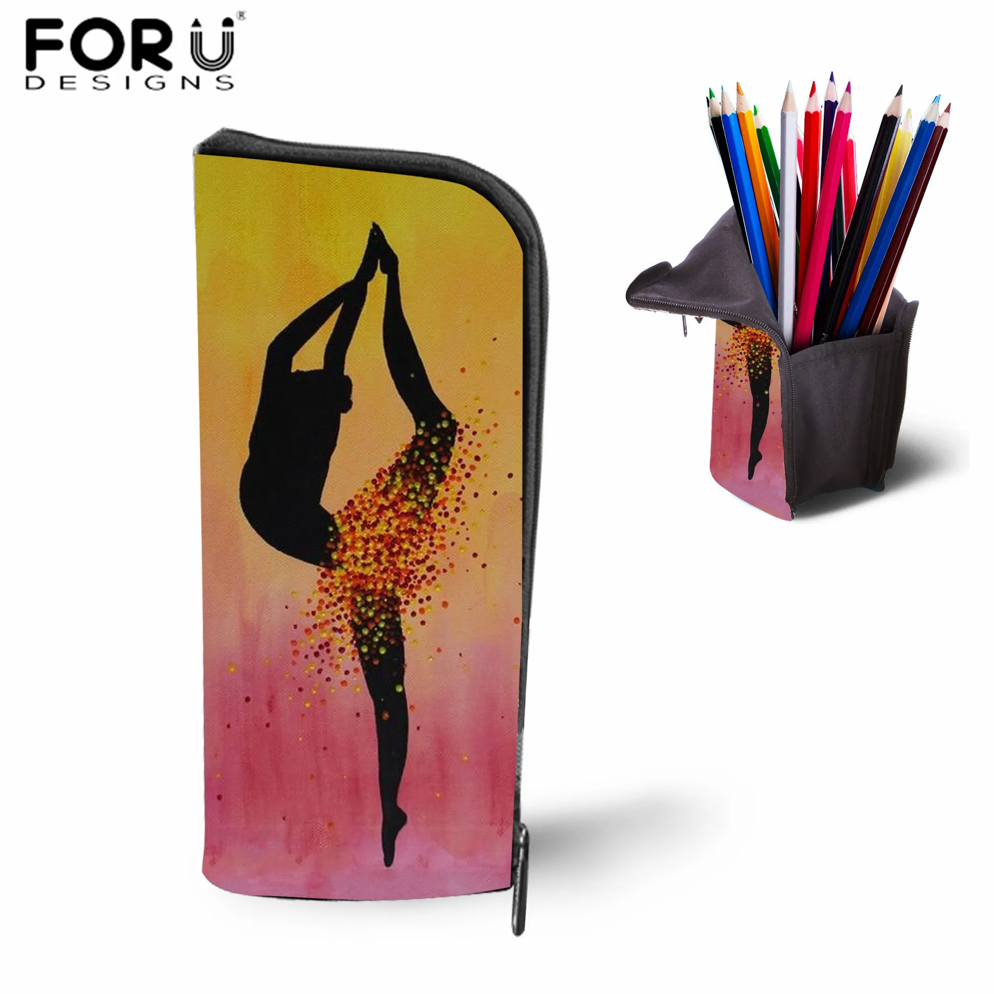LH1212D FORUDESIGNS/косметичка для девочек с принтом танцовщицы балета, школьные Пеналы, канцелярские коробки, Детская сумка для карандашей, школьные поставщики - Цвет: LH1212D