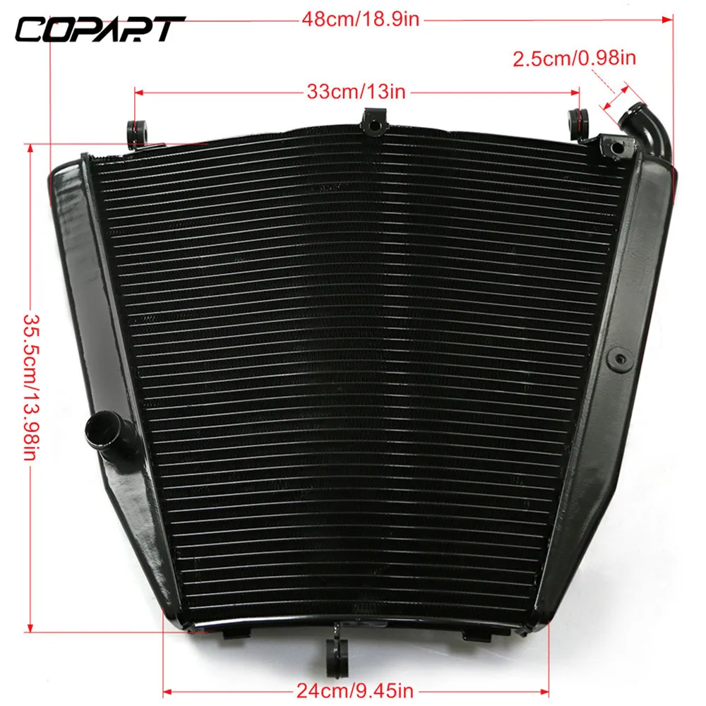 Для Honda CBR1000RR CBR1000 RR CBR 1000 RR 2006 2007 мотоциклетная Часть CNC алюминиевый радиатор охлаждения воды черный
