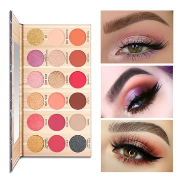 

Pudaier 18 Colors Matte Eyeshadow Palette Waterproof Natural Shimmer Eyes Makeup For Makeup Beginner(3001#)