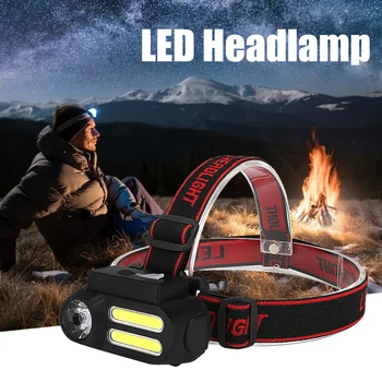 

Portable XPE+COB LED Headlight USB Rechargeable Headlights Induction Upgraded Outdoor Camping Night Fishing Headlamp