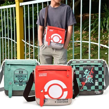 

Anime Demon Slayer: Kimetsu no Yaiba Backpack Kamado Tanjirou bag canvas messenger bag school bag cosplay costume prop gift