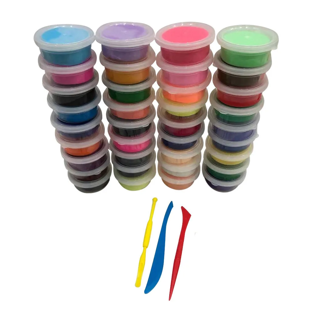Fluffys Slime Toys 36 цветов мягкие глиняные игры тесто горка полимерные глиняные игрушки развивающие игрушки против стресса успокаивающий подарок# SH