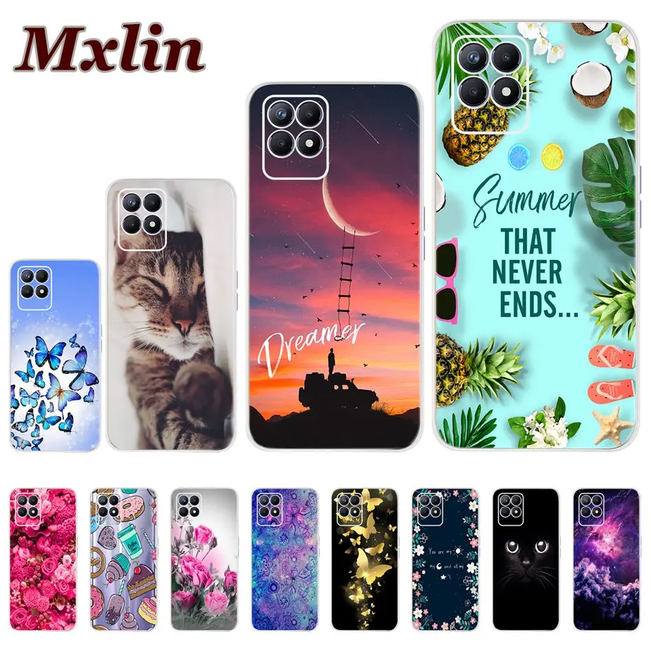 Чехол для Realme 8 Pro Модный чехол с рисунком OPPO 8i 2021 RMX3151 Realme8 RMX3085 бампер | Мобильные