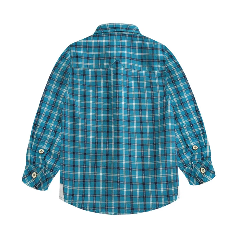 Г. Рубашка в клетку с длинными рукавами для мальчиков хлопковый кардиган с отложным воротником, повседневная детская рубашка шорты, размер, специальное предложение