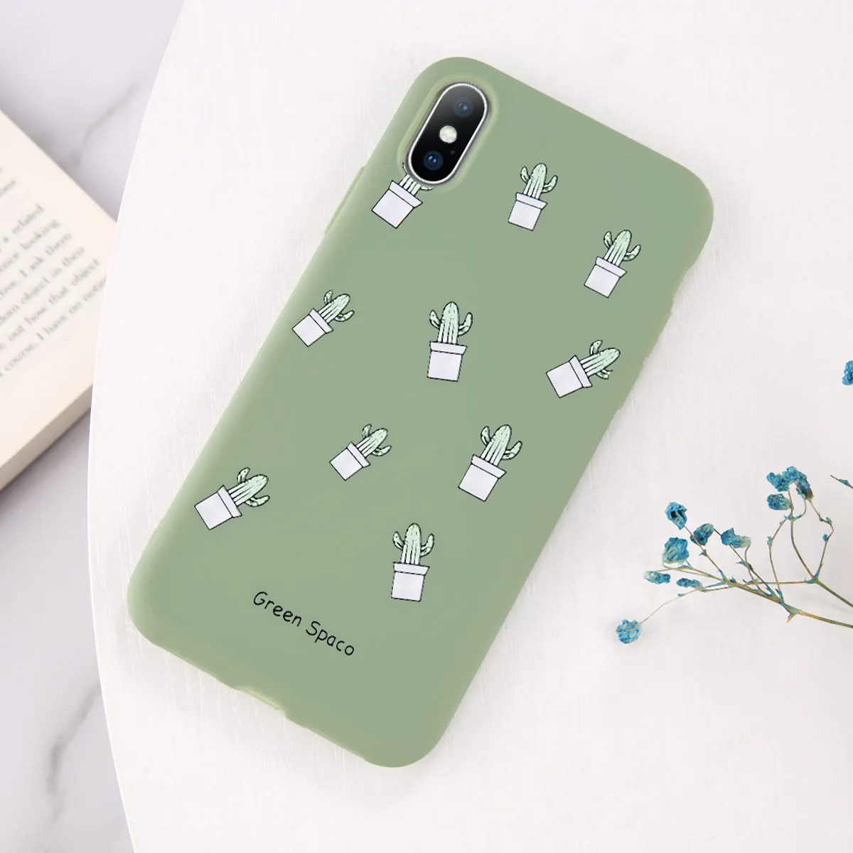 ottwn Cute Floral Phone Cover For iPhone 11 Case Soft TPU Back Cover For iPhone X XR XS Max 7 8 6S Plus 11 Funny Patterned Cover - Цвет: AC7060