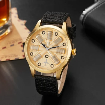 

Aircraft Engine Shape Men Csual Steel Waterproof Sport Watch Fashion Military Male Mens Watches Top Brand Luxury Quartz Watch Relogio Masculino
