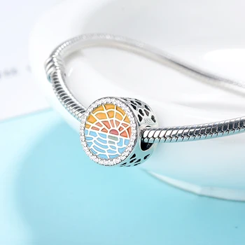 

XiaoJing 2019 summer 925 Sterling Silver clear CZ fine zonlicht zee Kralen Fit Originele Pandora Bracelet Jewelry for Gift