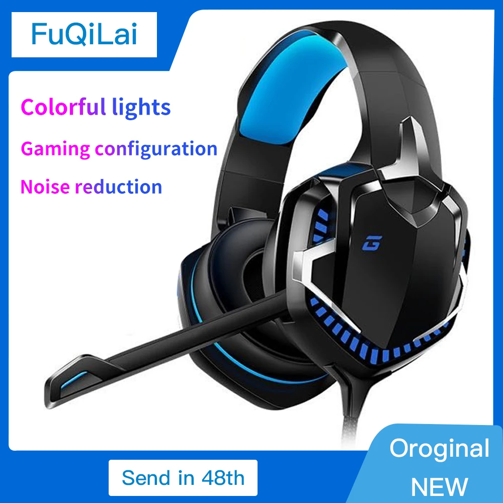 New N20 Gaming headphones 9D bass for computer with microphone Colorful lighting e sports headphone best Noise reduction headset