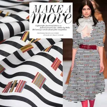 Tecidos Tissus Au Metre,, Новинка лета, 12 метров в ширину, шелковая, в полоску, с принтом, Высококачественная Модная рубашка, ткань