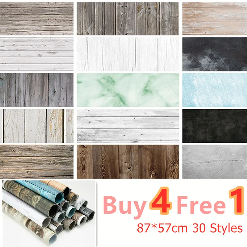 

57X87cm Photography Backdrop Wood Grain 2 Sided Photo Background Marbling Waterproof Backdrops Paper Photo Studio Accessary