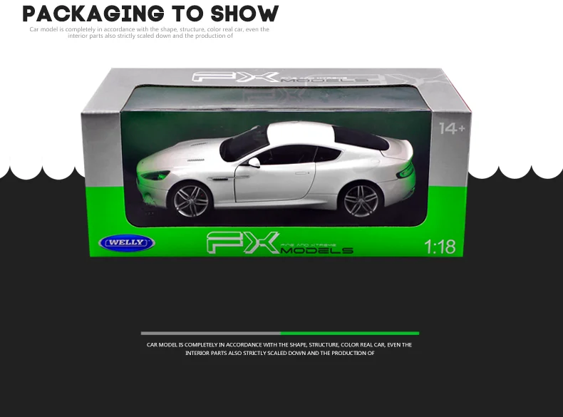 Welly 1:18 Aston Martin db9 сплав модель автомобиля Моделирование Украшение автомобиля коллекция подарок игрушка Литье модель игрушка для мальчиков