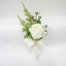

White Rose Corsage, White Rose Boutonnieres, Wedding Boutonniere