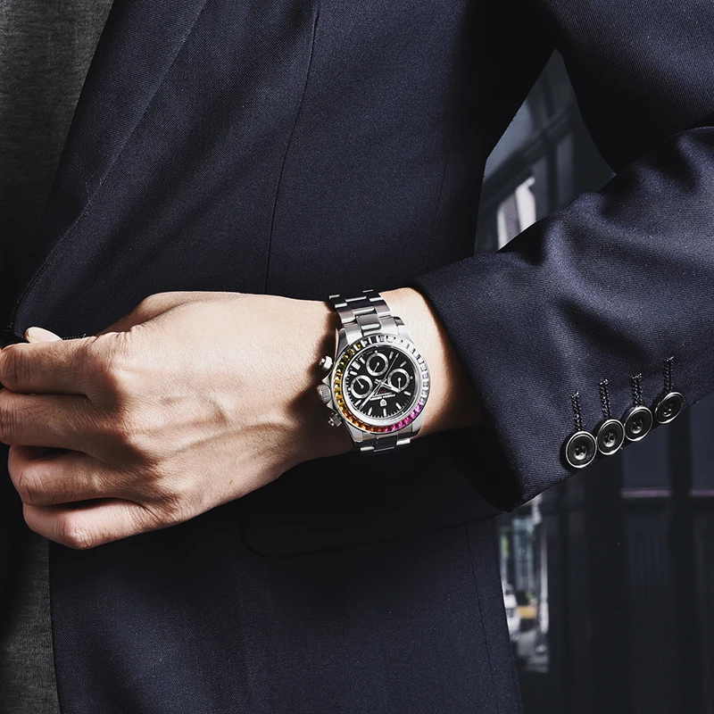 Pagani Design Mens Chronograph Watch Stylish Sport Quartz Clock Brand Luxury Business Waterproof-5