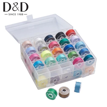 

50pcs Sewing Machine Bobbins with Assorted Colors Sewing Thread in Case Organizer for Needlework DIY Craft Sewing Supplies