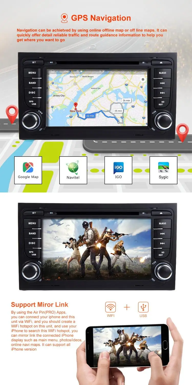  ZLTOOPAI For Audi A4 S4 2002-2008 B8 B6 B7 S4 Android 10 Auto Stereo Car Multimedia Player GPS Navi