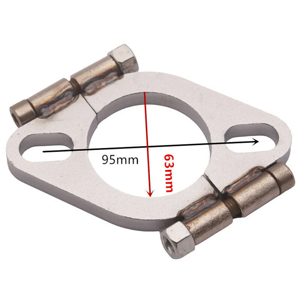 2.5 "Universal Mild Steel Exhaust Pipe With Flange 2 Oval Cat Bolts