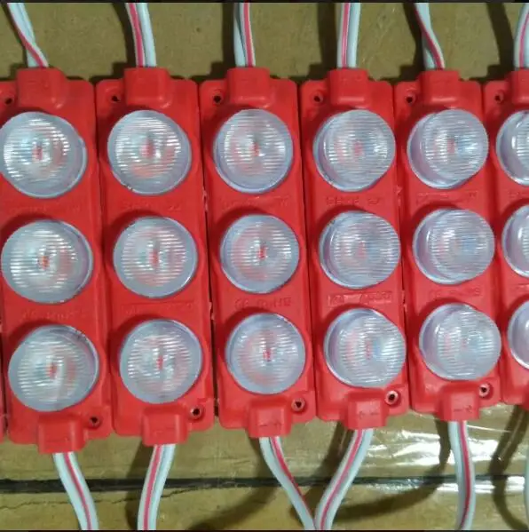 Светодиодный модуль DC12V IP65 Водонепроницаемый 3030 3 светодиода впрыска Модуль 3W/модель 60 градусов для рекламный светильник, светодиодная подсветка