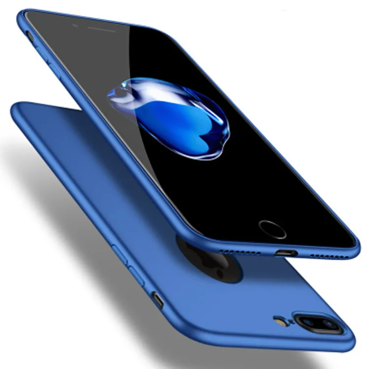 Чехол для iPhone 7, 6, 6 S, X, 8 Plus, XS, 360, полный Чехол, тонкий матовый мягкий чехол из ТПУ для iPhone 7, XR, XS, MAX, красный чехол для телефона - Цвет: Blue