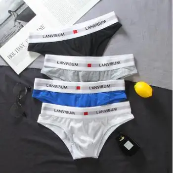 

LANVIBUM Men Briefs Underwear Men's Sexy Breathable Underpants Modal Comfortable Mens Underwear Shorts Cueca Gay Male Pant LA619