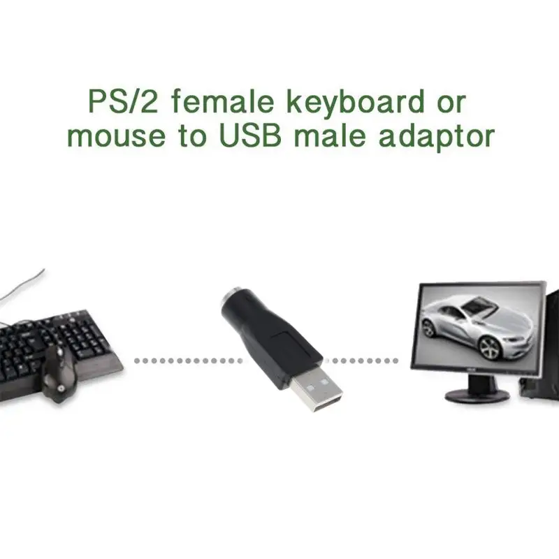2019 2 шт./компл. USB в PS/2 конвертер мужской Женский Разъем для клавиатуры