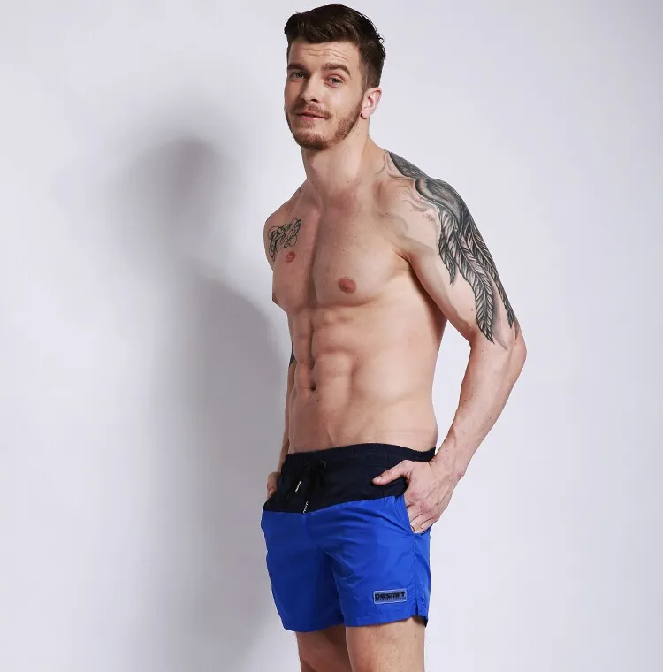 Swimwear Men Nylon Lightweight Shorts Patchwork Camouflage Men's Swim Shorts Plus Size Swimwear