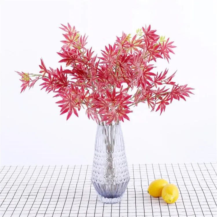 10Pcs Fake Maple Leaf Greenery(2 stems/piece) 22.83" Length Simulation Real Touch Maples or Wedding Home Decorative Artifi