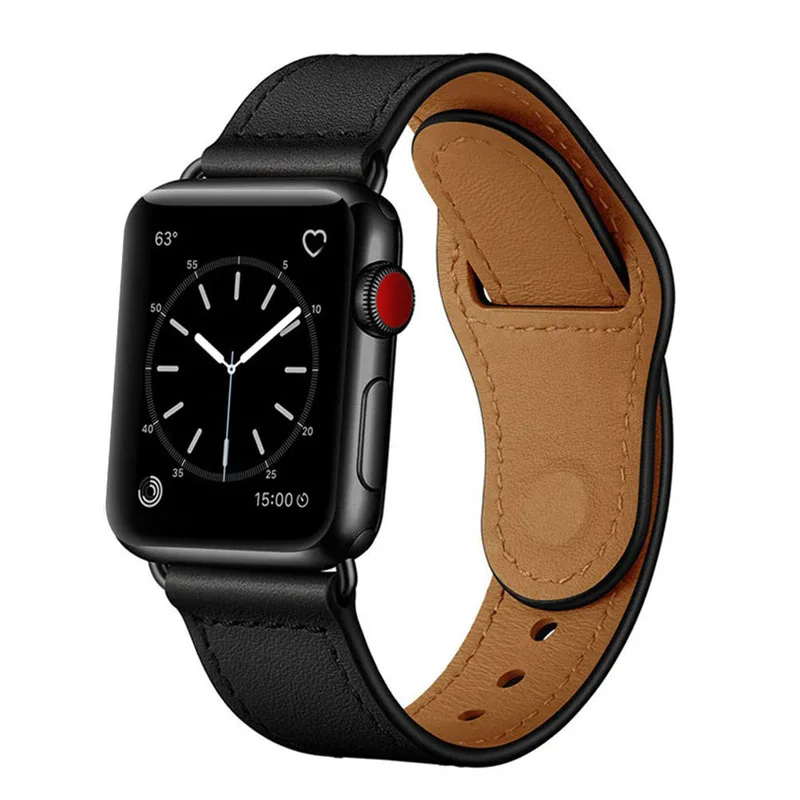 Ремешок из натуральной кожи для Apple Watch Band Series 1/2/3/4/5 iWatch 42 мм 38 40 44 мм|Ремешки часов|
