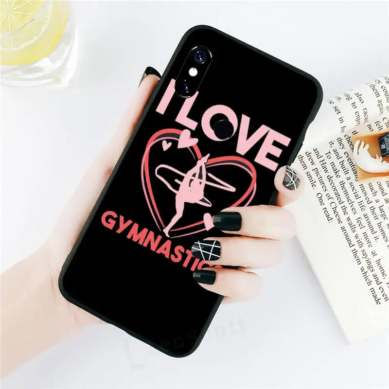 Love Gymnastics sports cover Phone Case For Xiaomi Redmi note 7 8 9 t k30 max3 9 s 10 pro lite cases for xiaomi blue Cases For Xiaomi