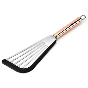 

Stainless Steel Soft Edge Kitchen Fish Spatula Non-stick Grilling Cooking Tool Steak Shovel Frying Easy Clean Slotted Flipping