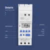 Electronic Weekly 7 Days Programmable Digital Industrial Time Switch Relay Timer Control AC 220V 16A Din Rail Mount 4