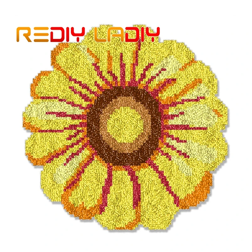 Крючок с защелкой золотой цветочный коврик для вязания крючком ковер 100%