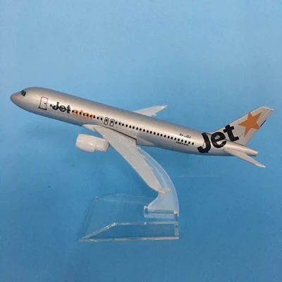 Jetstar Airways Airbus A320 модель самолета литая под давлением металлическая модель самолета 16 см 1:400 модель самолета игрушечный самолет - Цвет: Photo Color