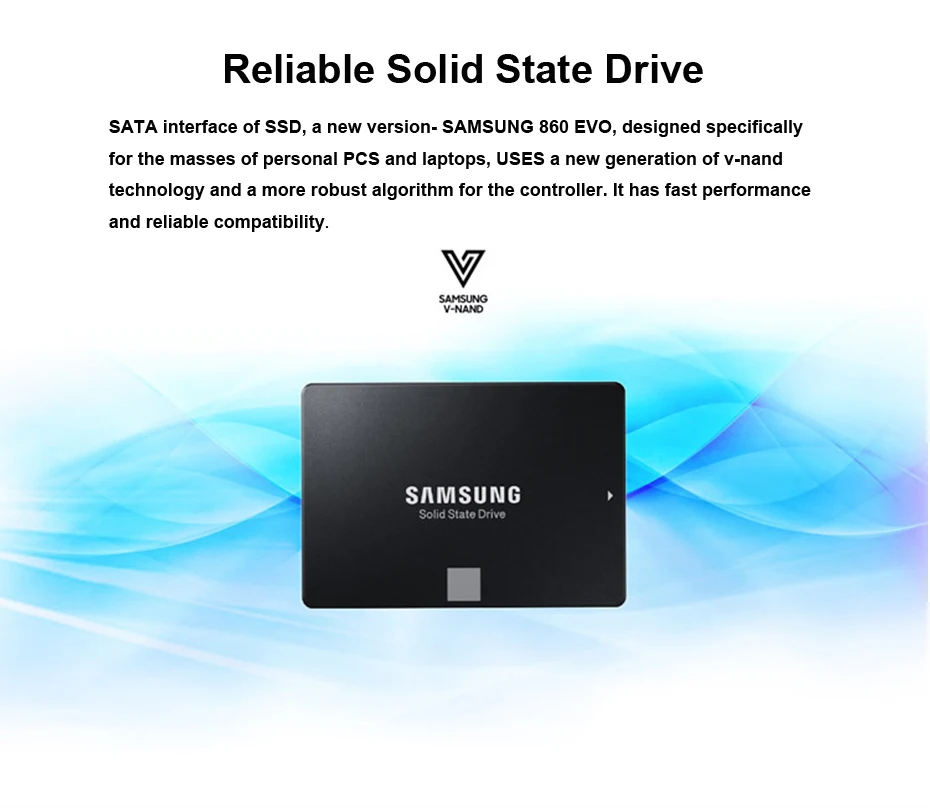 SAMSUNG SSD 860 EVO 250GB 500GB 1 ТБ Внутренний твердотельный диск HDD TLC SATA III 2,5 дюйма для ноутбука