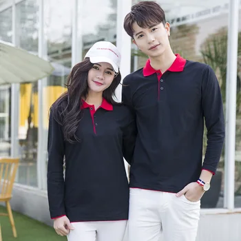

Long Sleeve Advertising Shirt POLO Shirt Work Wear Cultural Shirt Printed Words DIY Printed Logo T-shirt