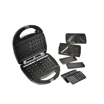 

Electric Mini Egg Deep Fill 3-In-1 Snack Maker with Waffle, Panini and Toasted Sandwich Plates EU Plug