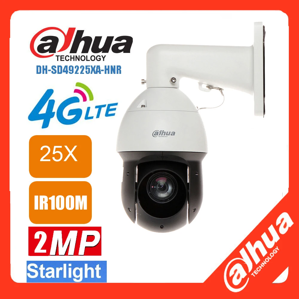 Оригинальный Mutil Язык 4G сетевой видеорегистратор Dahua h.265 4MP 25x ночное видение ИК