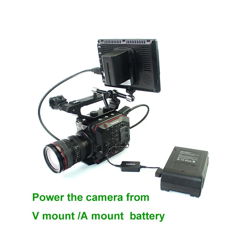 Cabo de Alimentação para Panasonic Bateria de Acessórios da Câmera Eva1 para Sony Fs5 para a e Lanparte Dtap Regulou Fs7 Montagem Dslr 12 v - Image 5