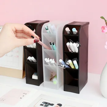 

4Grids Desktop Storage Box Case Home Sundries Make Up Lipstick Cosmetic Organizer for Makeup Brushes Cosmetic Pencil Pen Glasses
