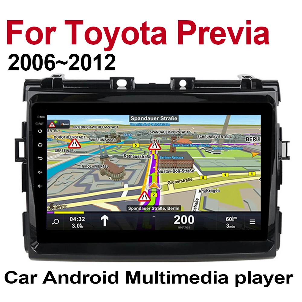 ZaiXi Android для Toyota Previa 2006 2012 2 Din автомагнитола мультимедийный видеоплеер Авто Стерео