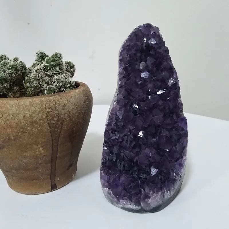 

High quality Uruguay stone amethyst geode crystal quartz cluster home decor display amethyste pierre naturelle