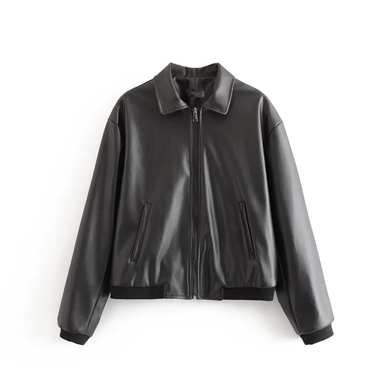 Увядший английский стиль высокая уличная имитация овчины мотоциклетная кожаная куртка женская куртка casaco feminino jaqueta feminina