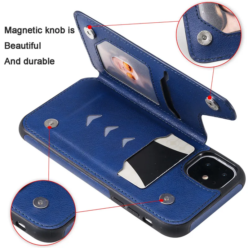 Магнитный чехол-кошелек из искусственной кожи, чехол для телефона iPhone 11 Pro Max X XS Max XR 8 7 6 6s Plus, роскошный чехол с отделением для карт