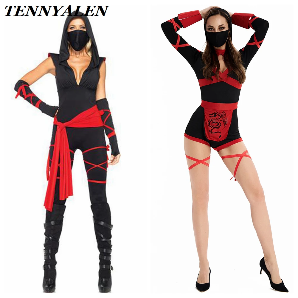 

Halloween costumes from women Anime cosplay Naruto cosplay costumes Halloween ninja jumpsuits hooded tops pants masks adult suit