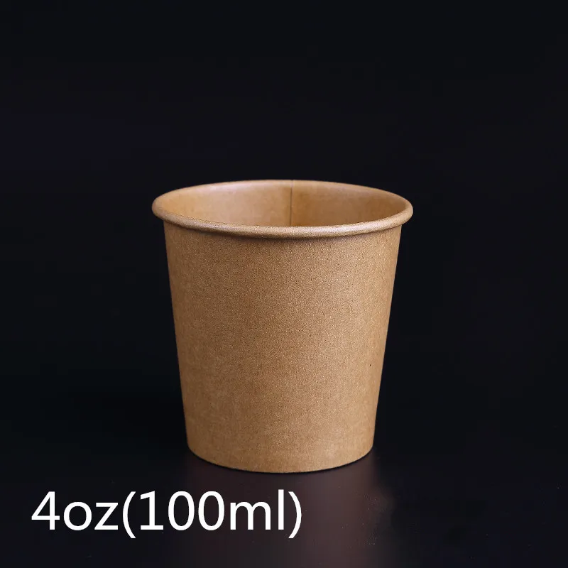 

50pcs/pack 100ml Mini Kraft Paper Cup Small Disposable Cup Tea Coffee Paper Cups