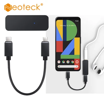 

Neoteck Black Silver DAC 192kHz USB C to 3.5mm DAC Portable Headphone Amplifier Type C to 3.5mm for Smartphone