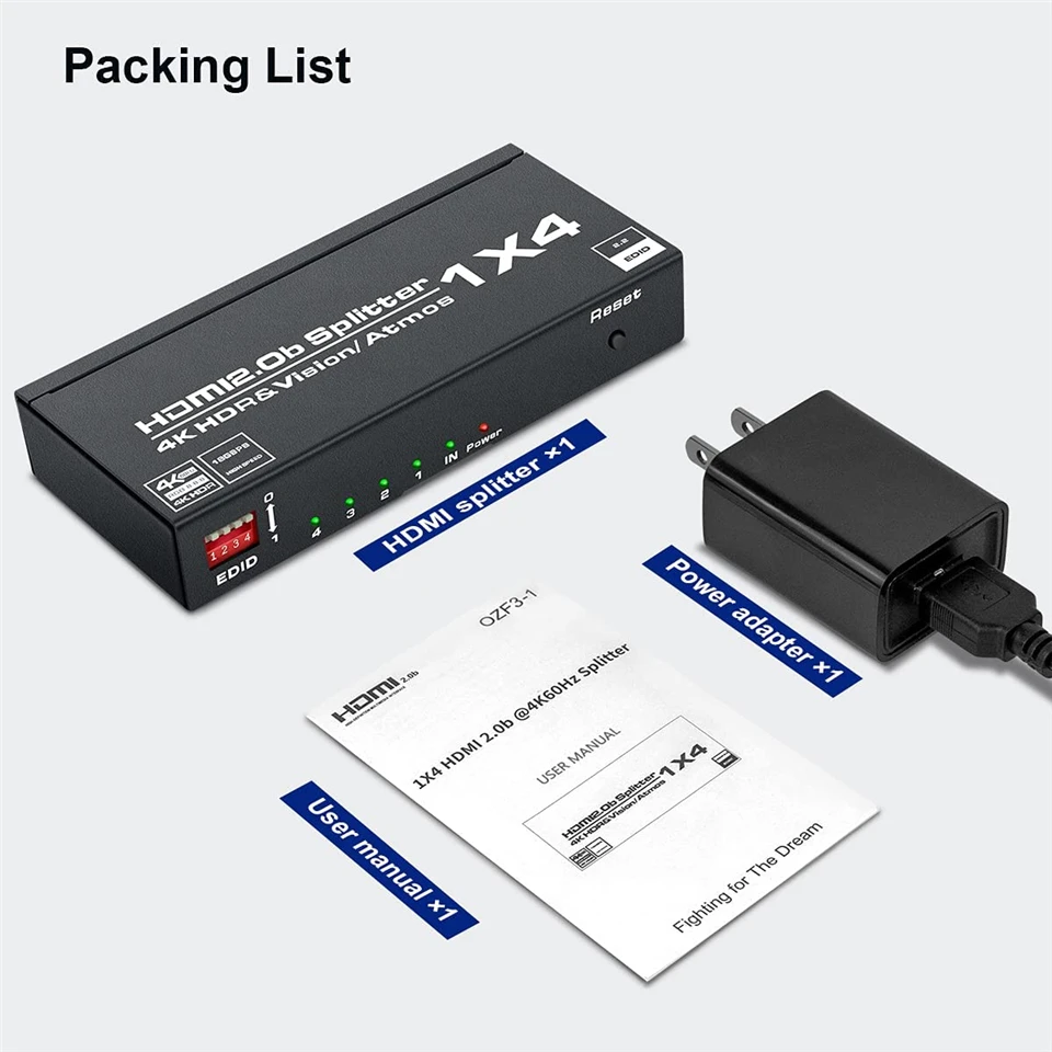 Navceker-1x2 ġ й, HDMI ȣȯ 4k 60Hz 1  2  4    1080P 3D 1x4 HDMI й PS4 pro ȣȯ