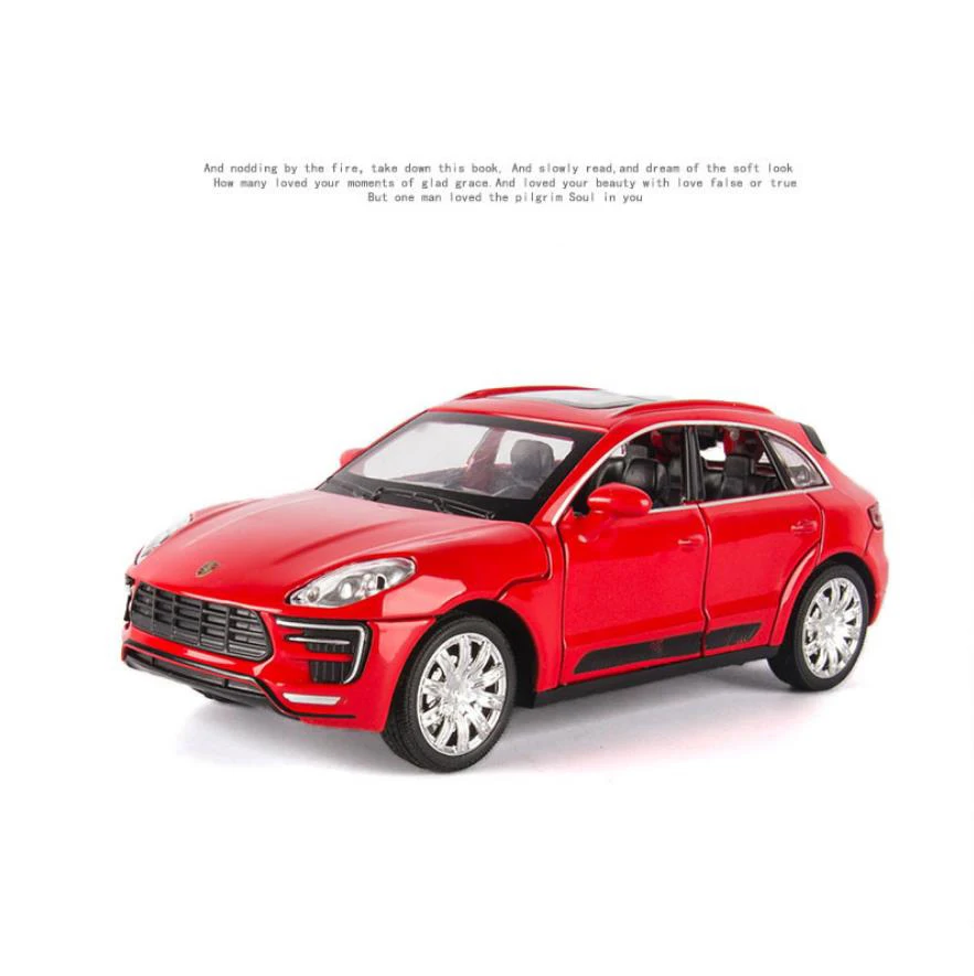 Горячая 1:32 масштабные колеса Германия Pors suv Cayenne вытяните назад автомобиль металлическая модель с светильник и звук литой под давлением автомобиль игрушки для подарков