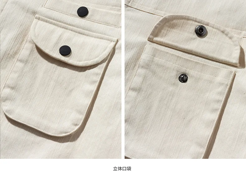 Мужская рубашка chemise homme осень весна последняя быстрая мода повседневная свободная Мужская рубашка с длинным рукавом карго стиль